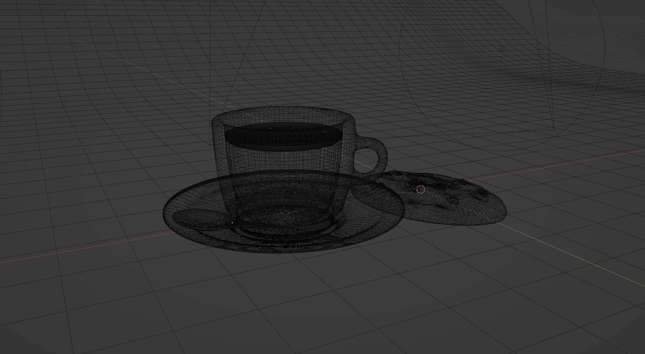 Coffee Cup with Cookie 3D model_6