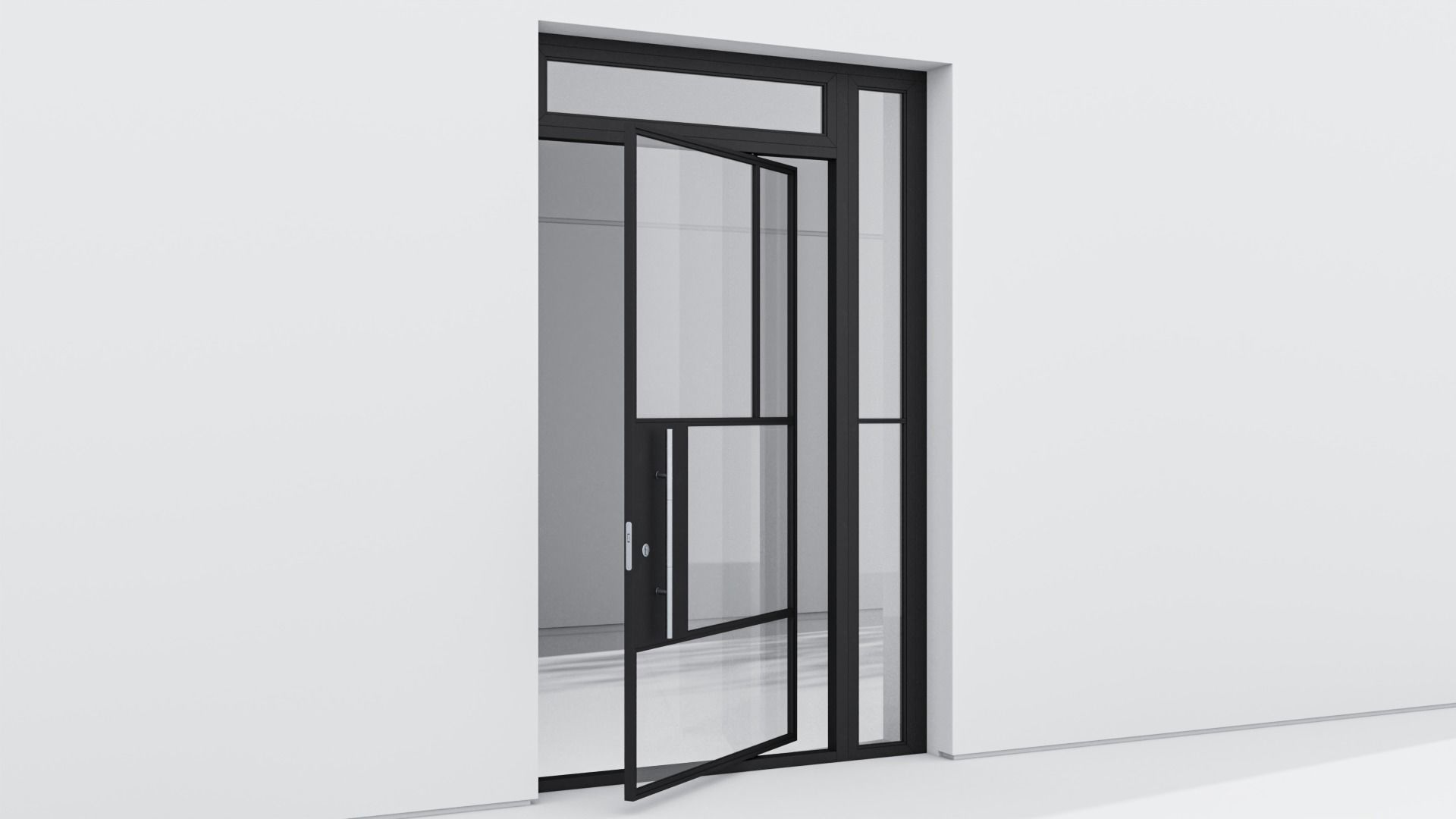 Aluminium door 183 3D model_3