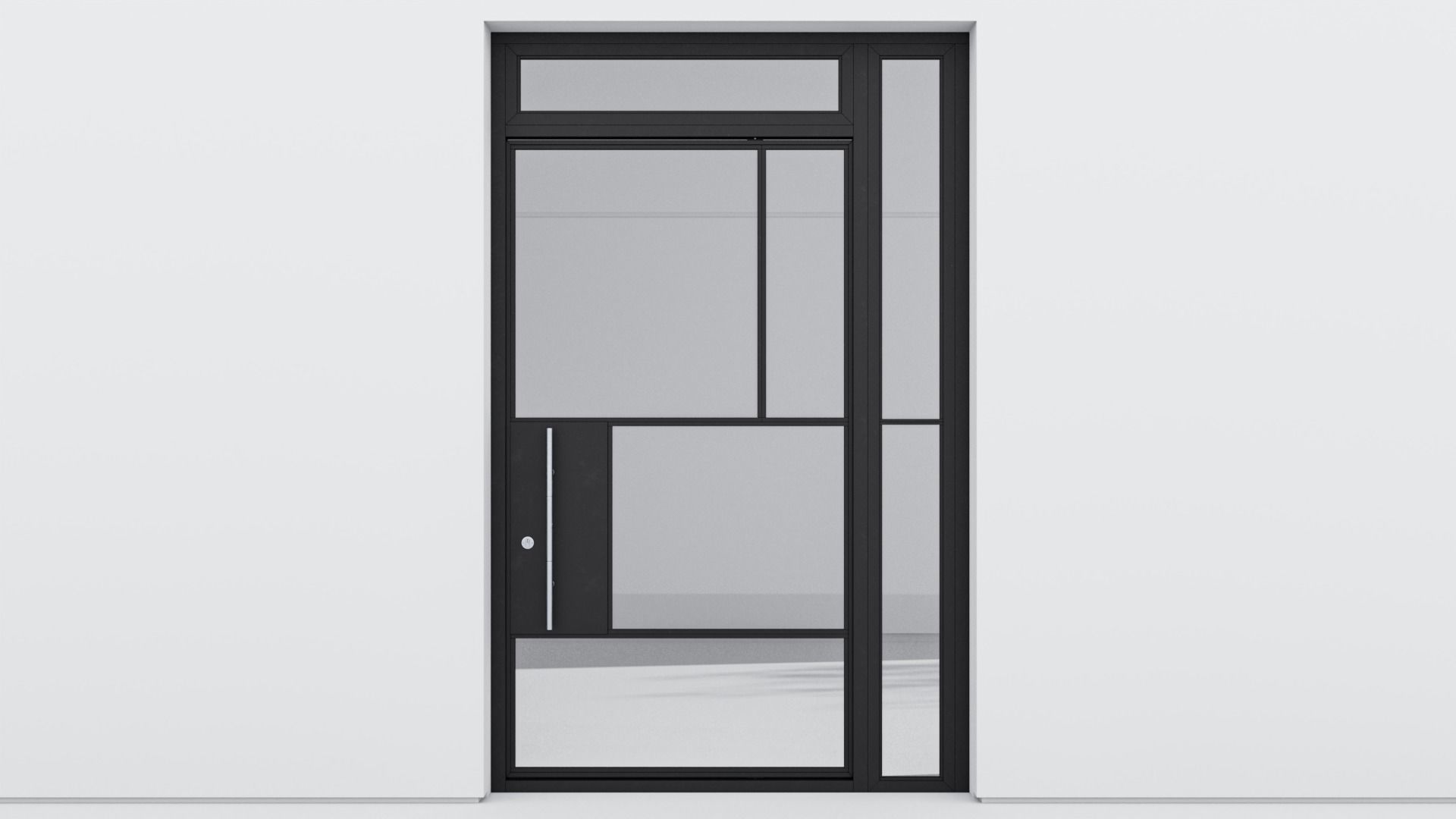 Aluminium door 183 3D model_1