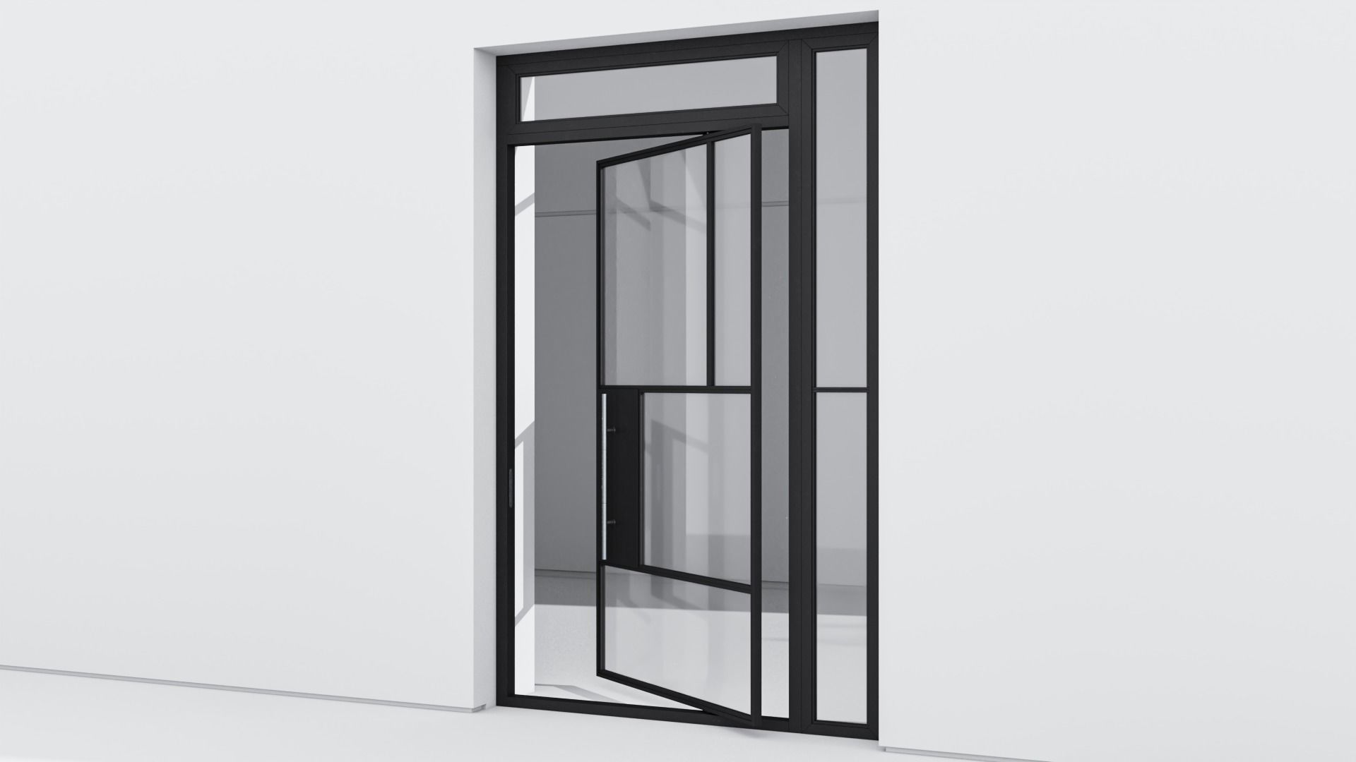 Aluminium door 183 3D model_2