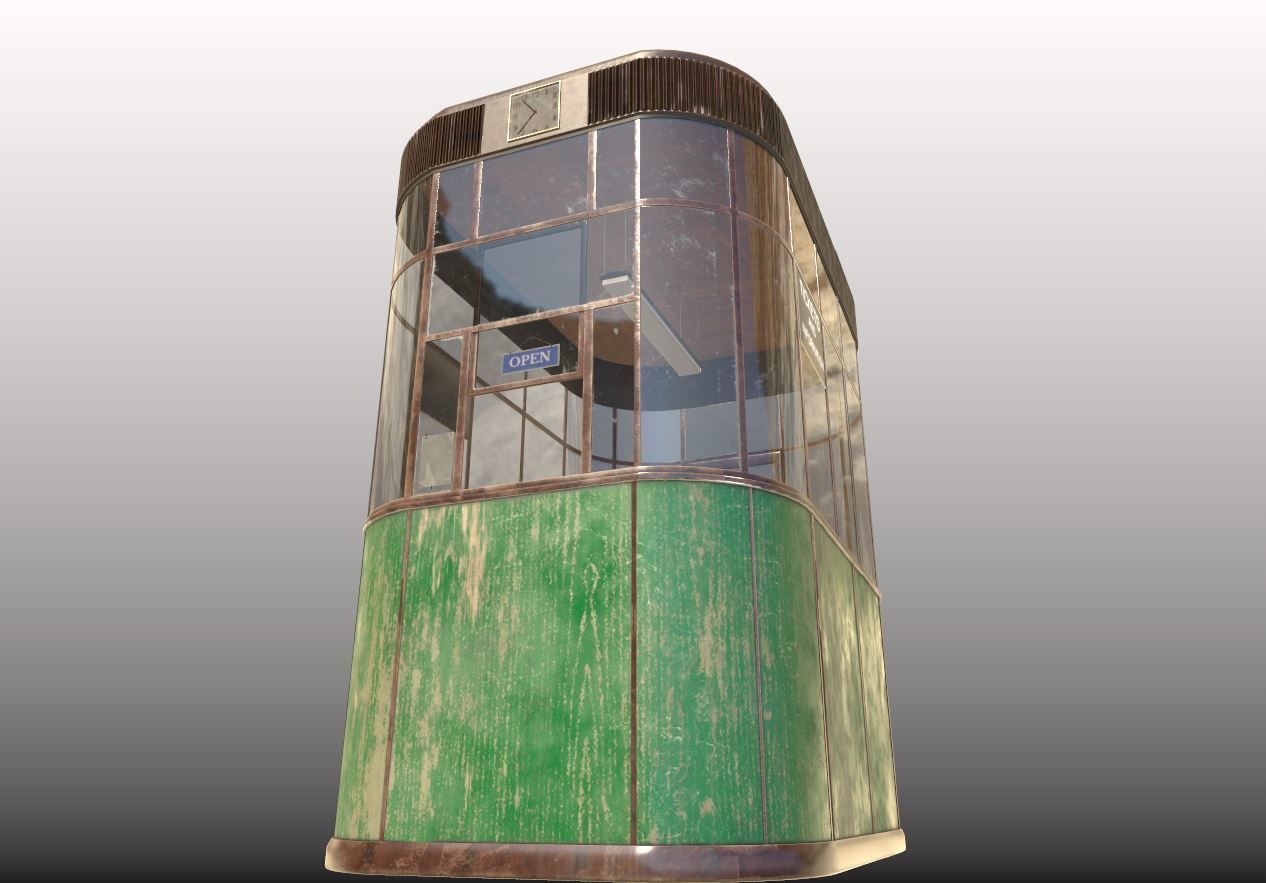 Ticket - Information Booth 3D model_2