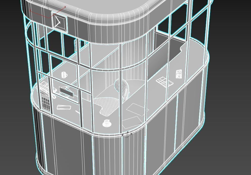 Ticket - Information Booth 3D model_15
