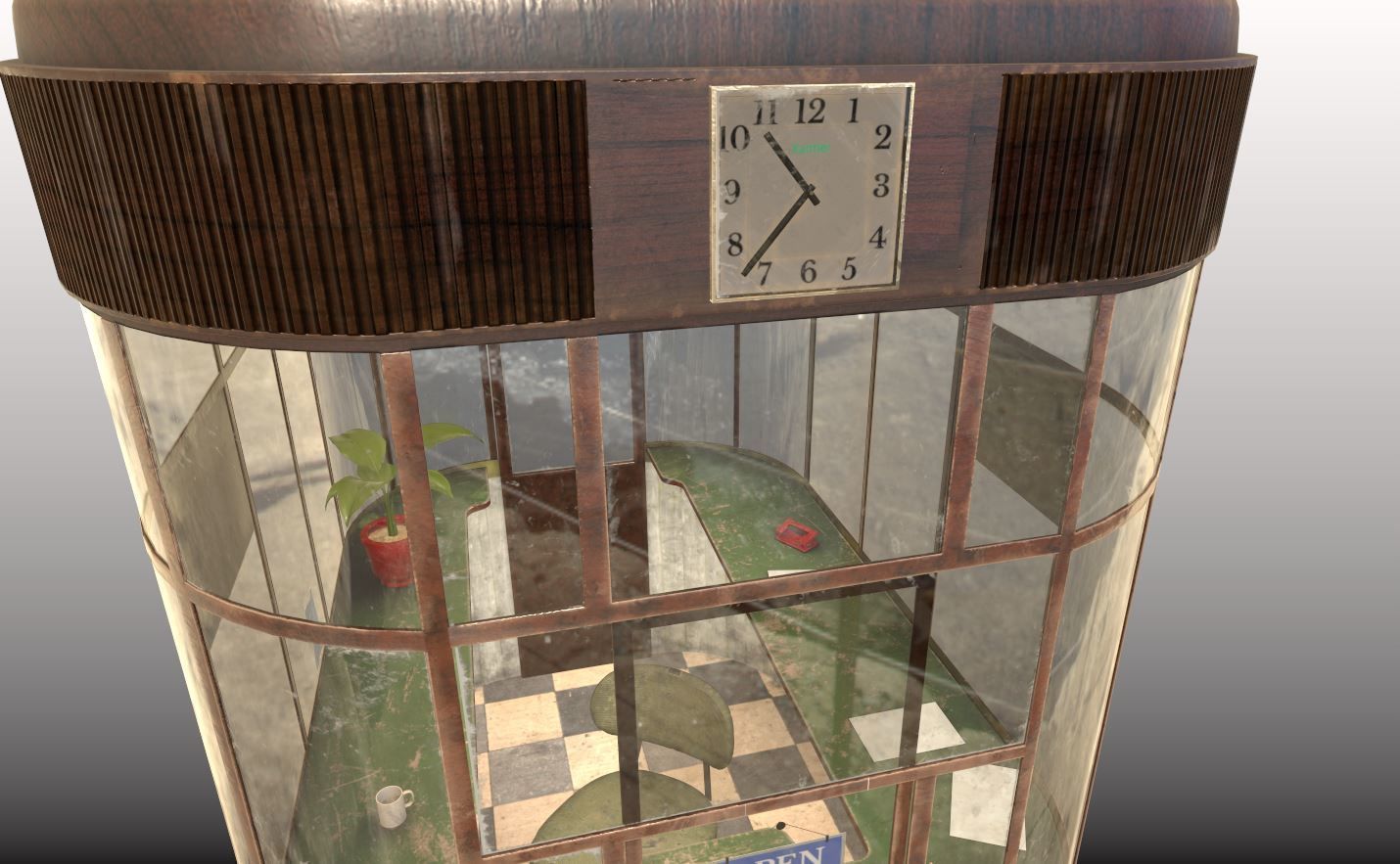 Ticket - Information Booth 3D model_13