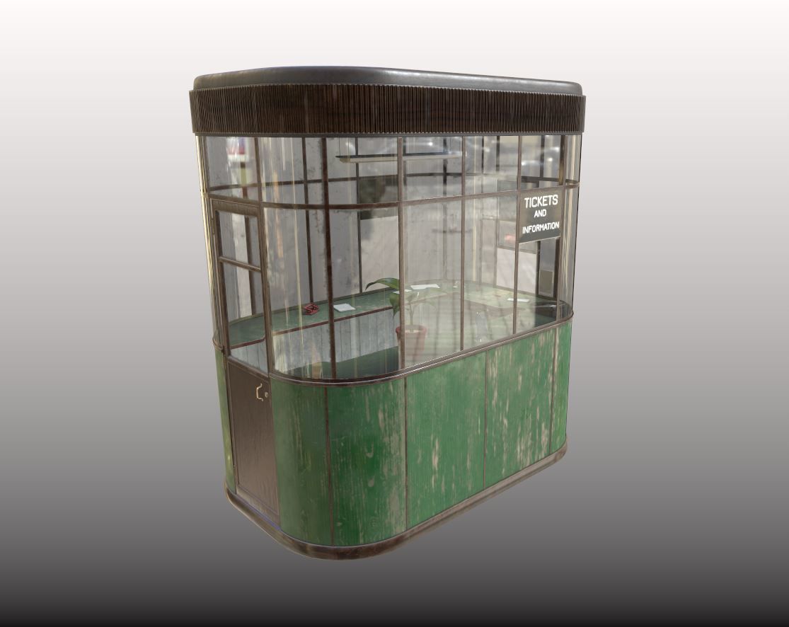 Ticket - Information Booth 3D model_5