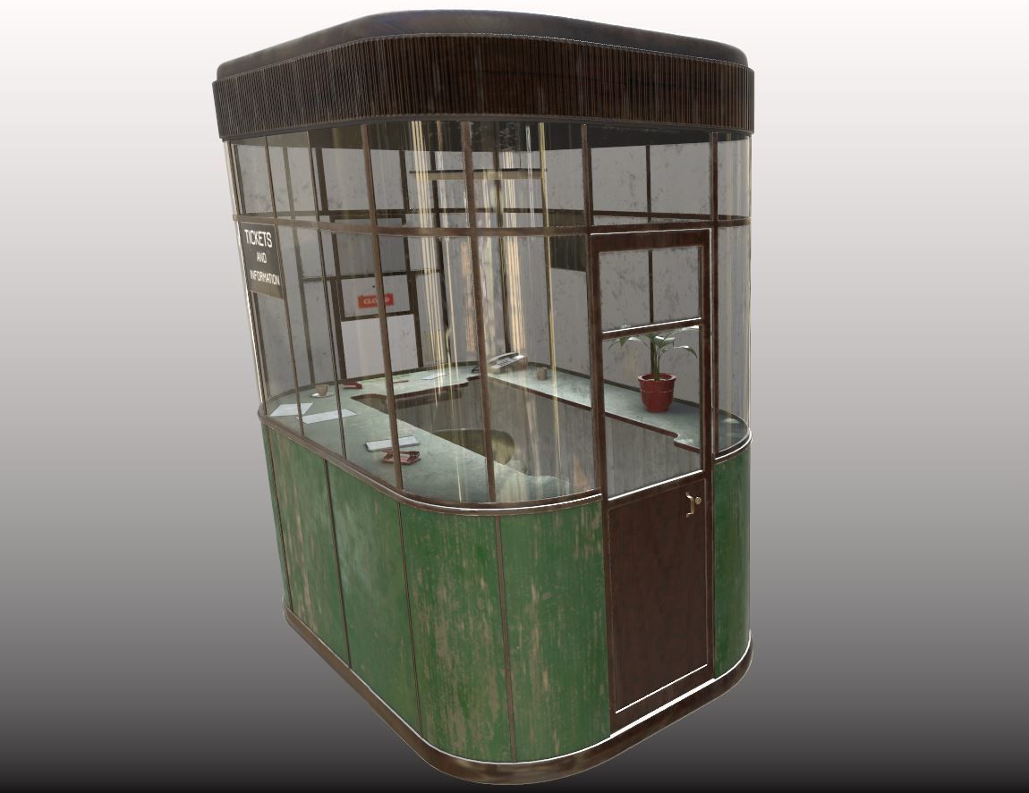 Ticket - Information Booth 3D model_8