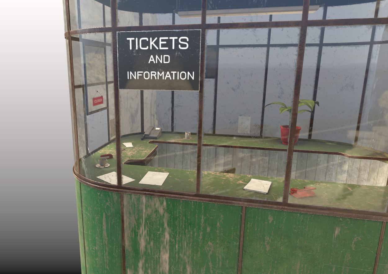 Ticket - Information Booth 3D model_10