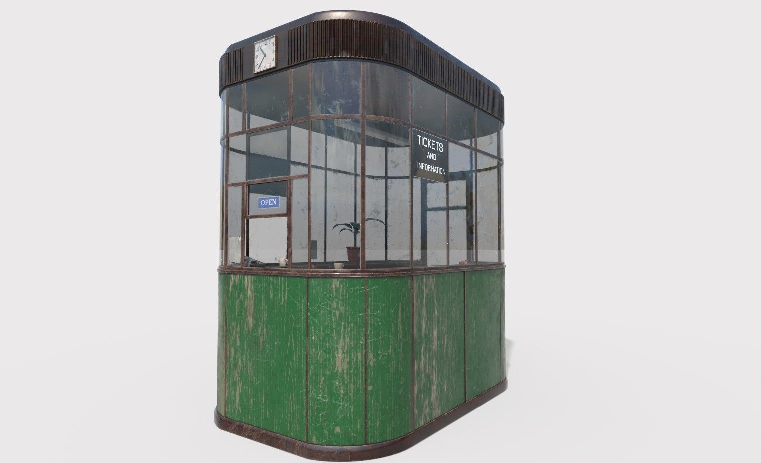 Ticket - Information Booth 3D model_3
