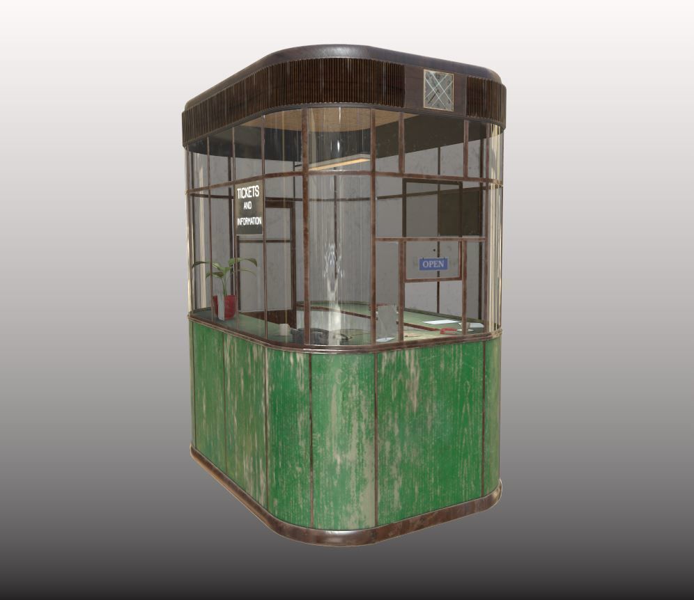 Ticket - Information Booth 3D model_6