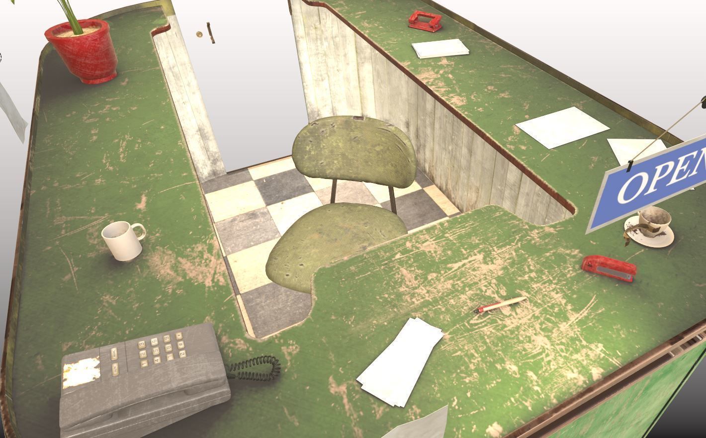 Ticket - Information Booth 3D model_12