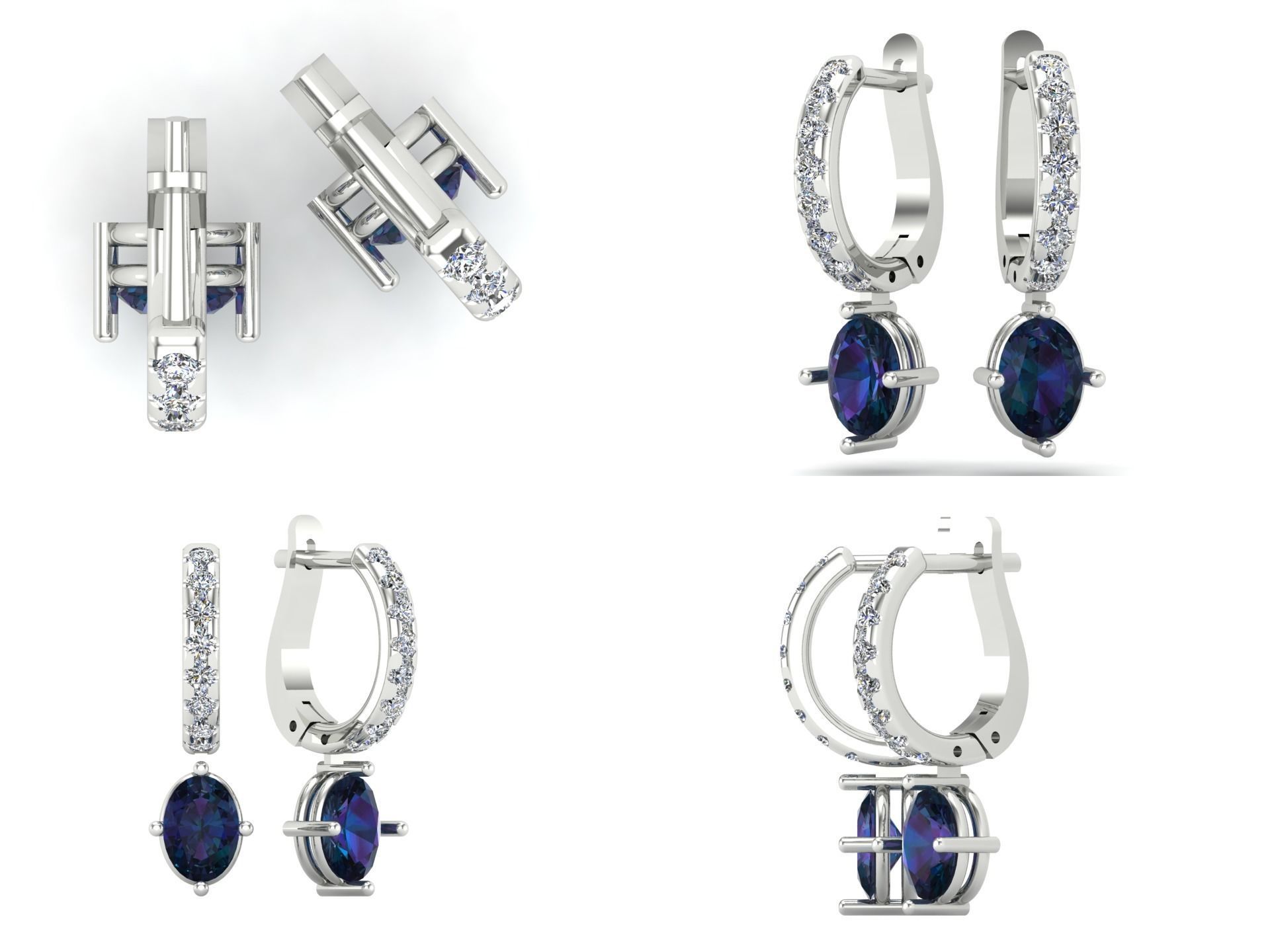 Earrings kt10 3D print model_3