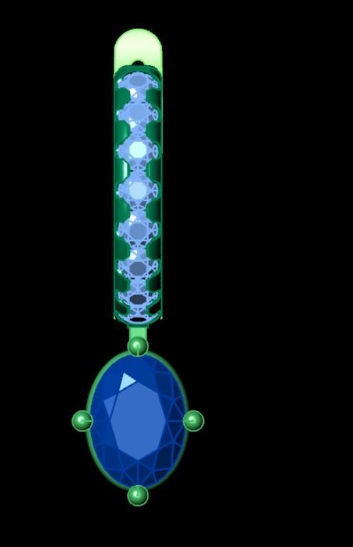 Earrings kt10 3D print model_9