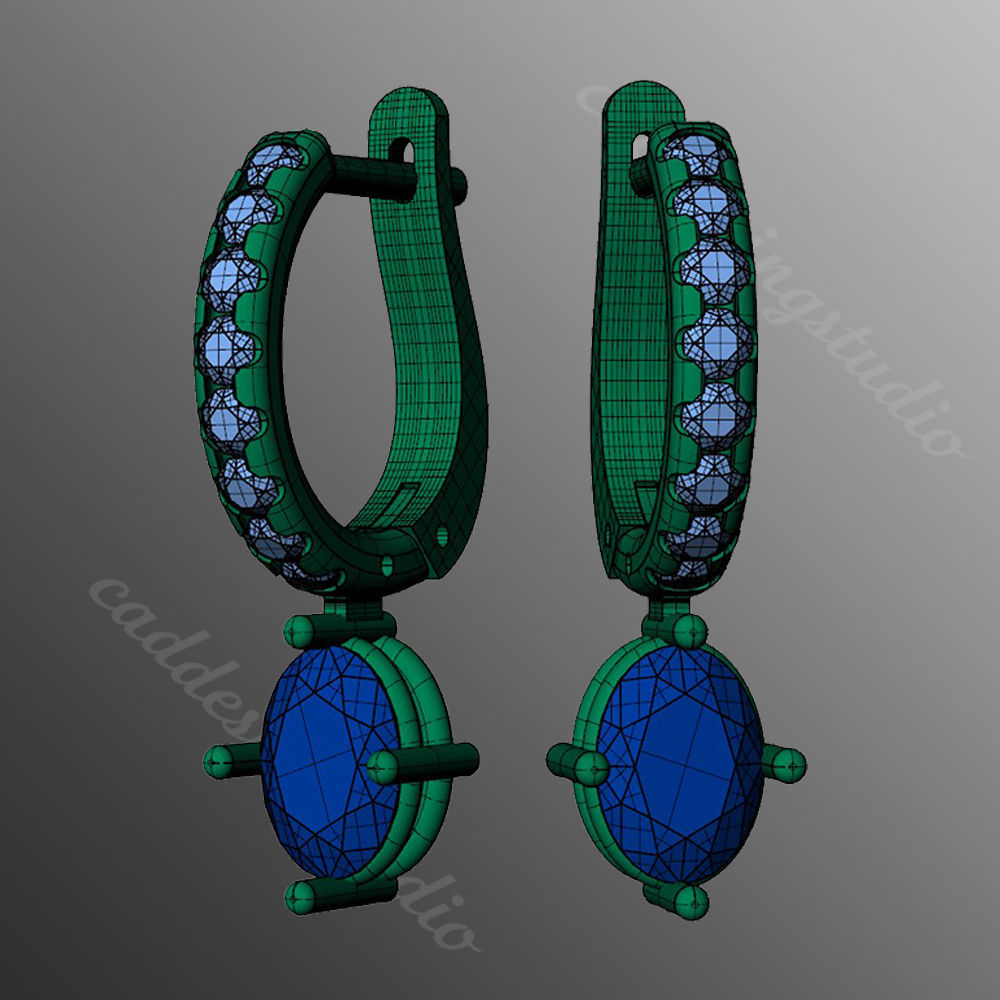 Earrings kt10 3D print model_2