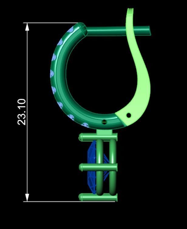 Earrings kt10 3D print model_8