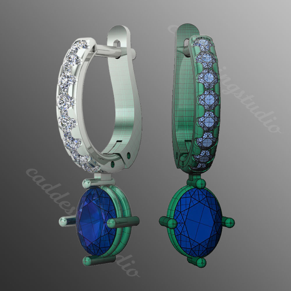 Earrings kt10 3D print model_1