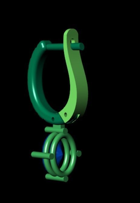 Earrings kt10 3D print model_7