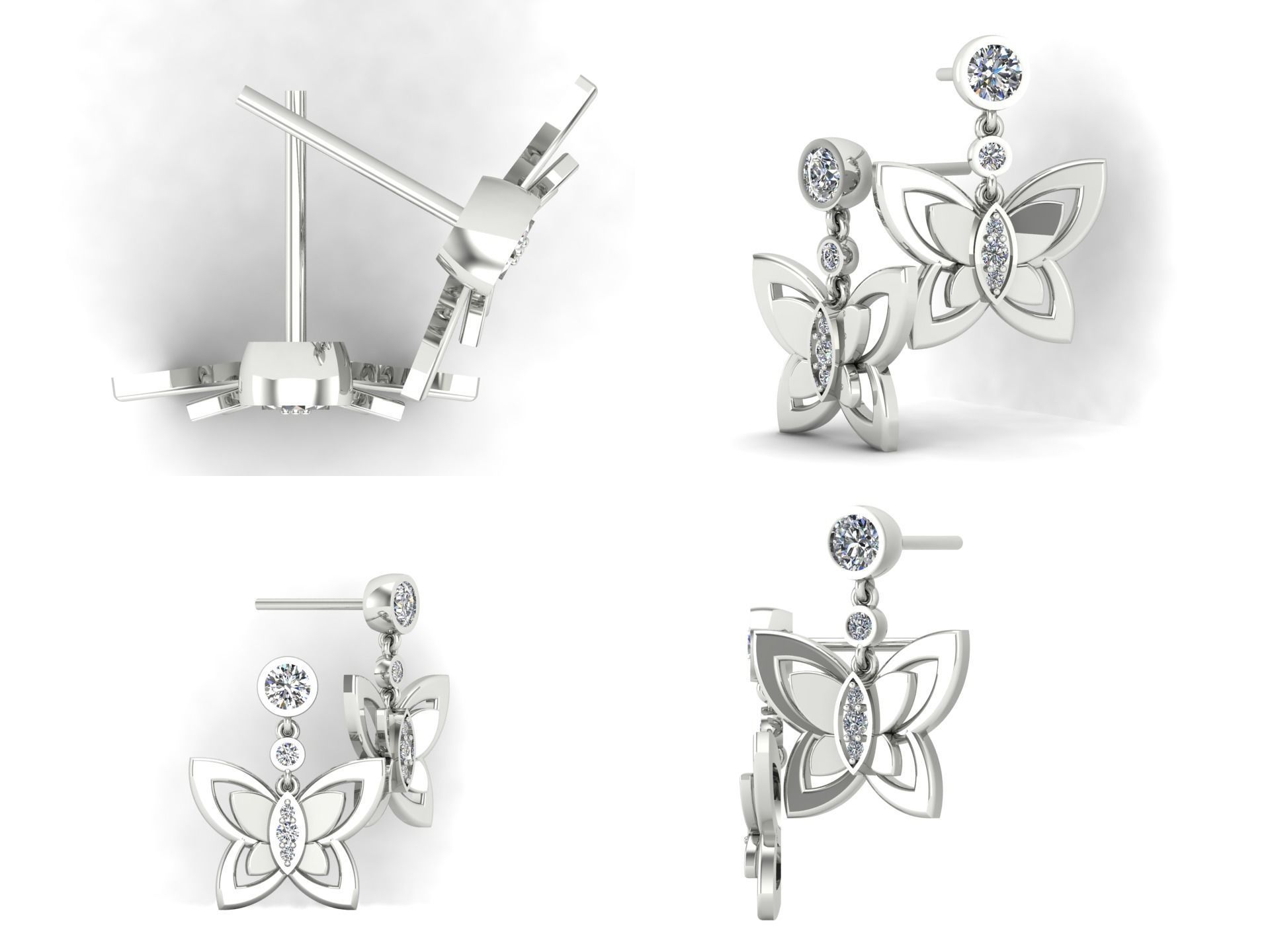 Earrings kt11 3D print model_4