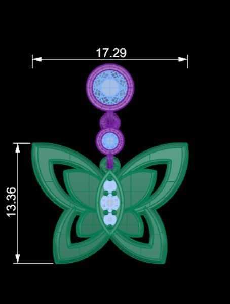 Earrings kt11 3D print model_6