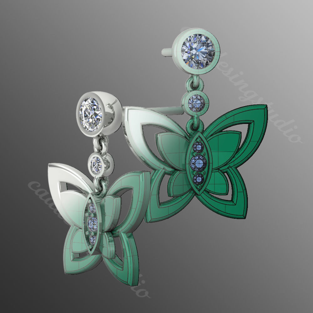 Earrings kt11 3D print model_1