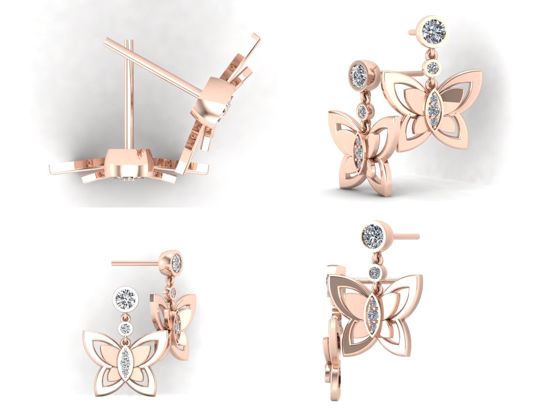 Earrings kt11 3D print model_3