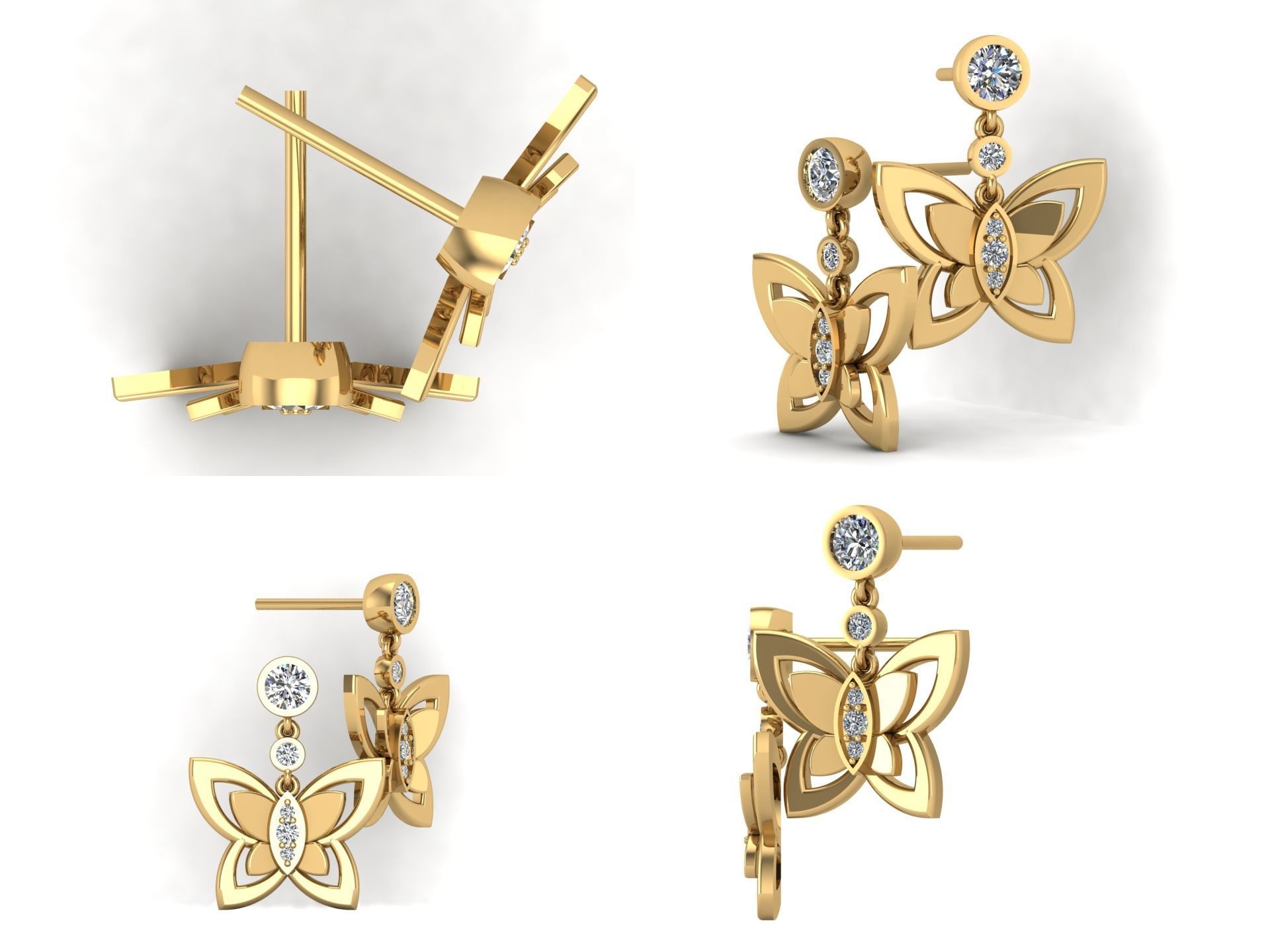 Earrings kt11 3D print model_5