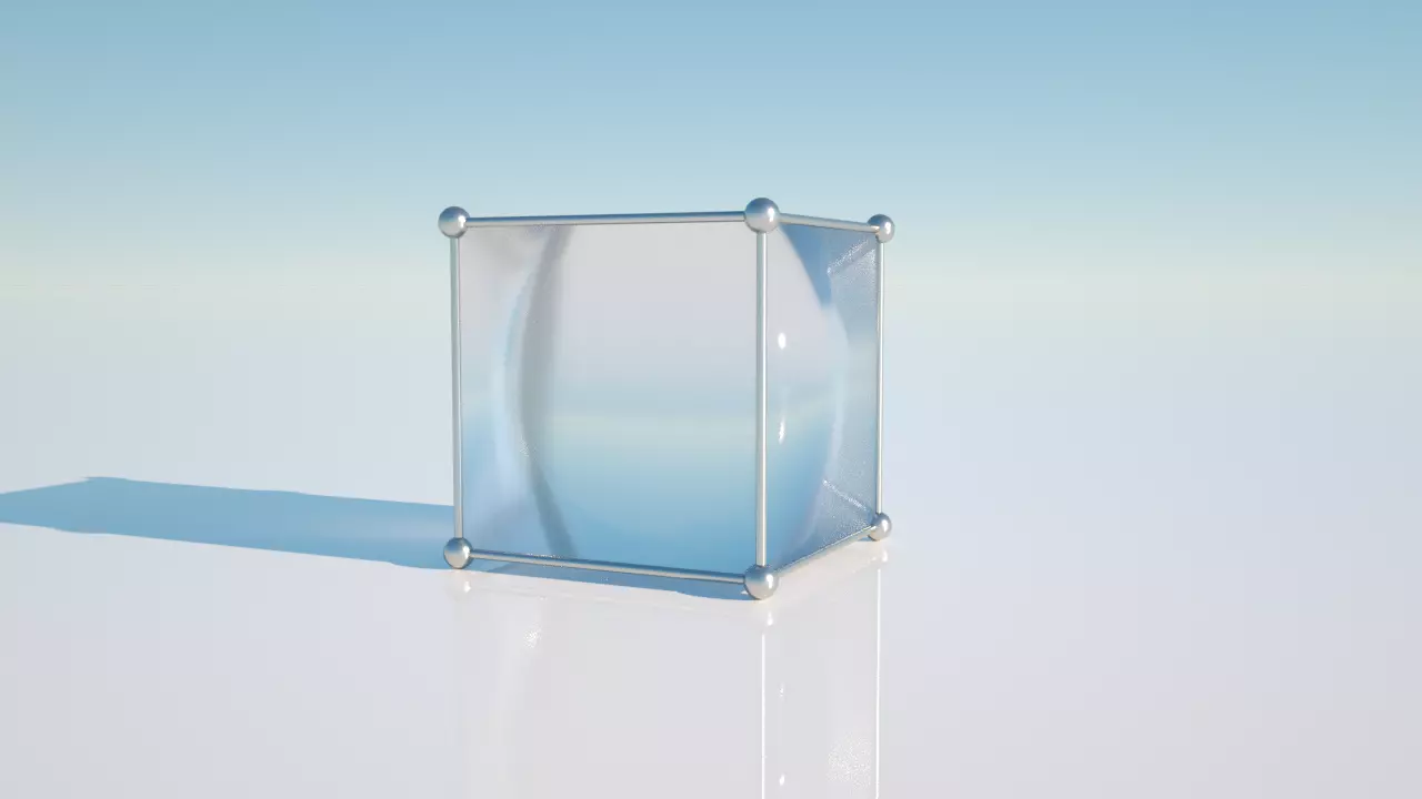 Cube - 1 glass Free 3D model