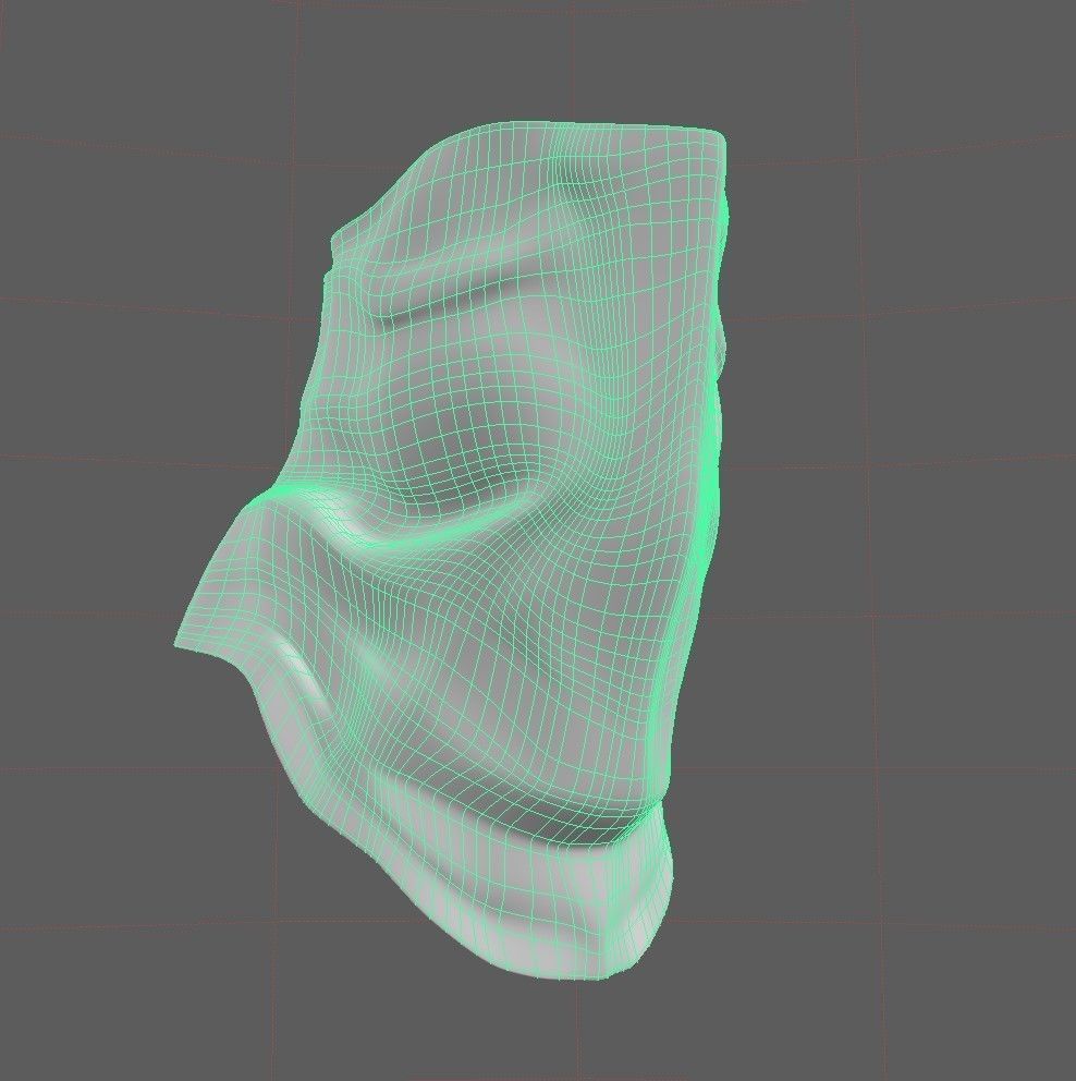 Bandana Scarf for Face  Low-poly 3D model_4