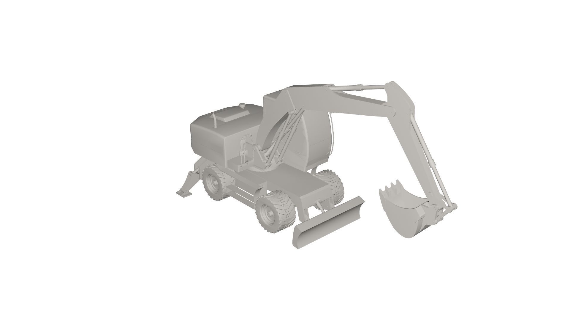 Excavator 3D model_2