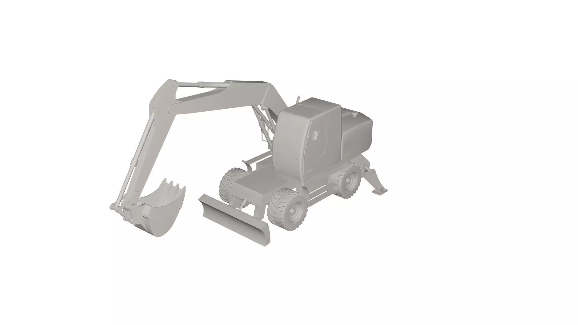 Excavator 3D model_0