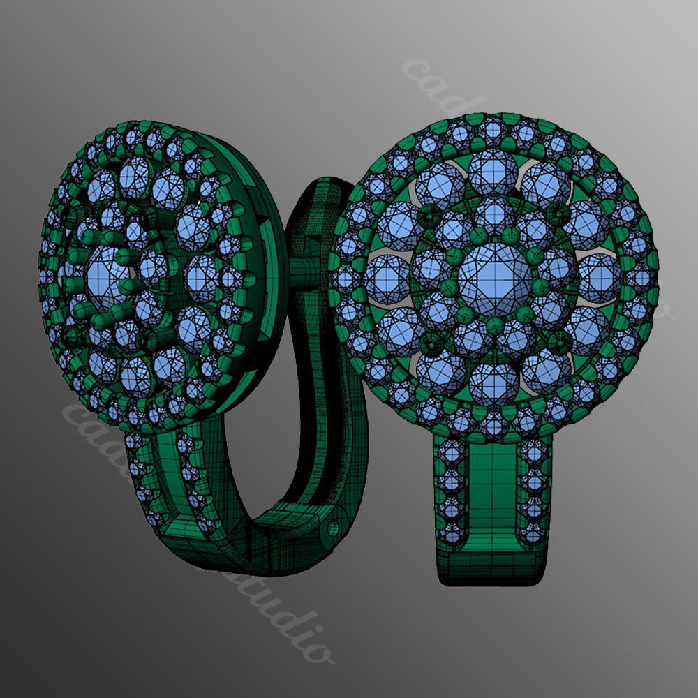 Earrings kt13 3D print model_2
