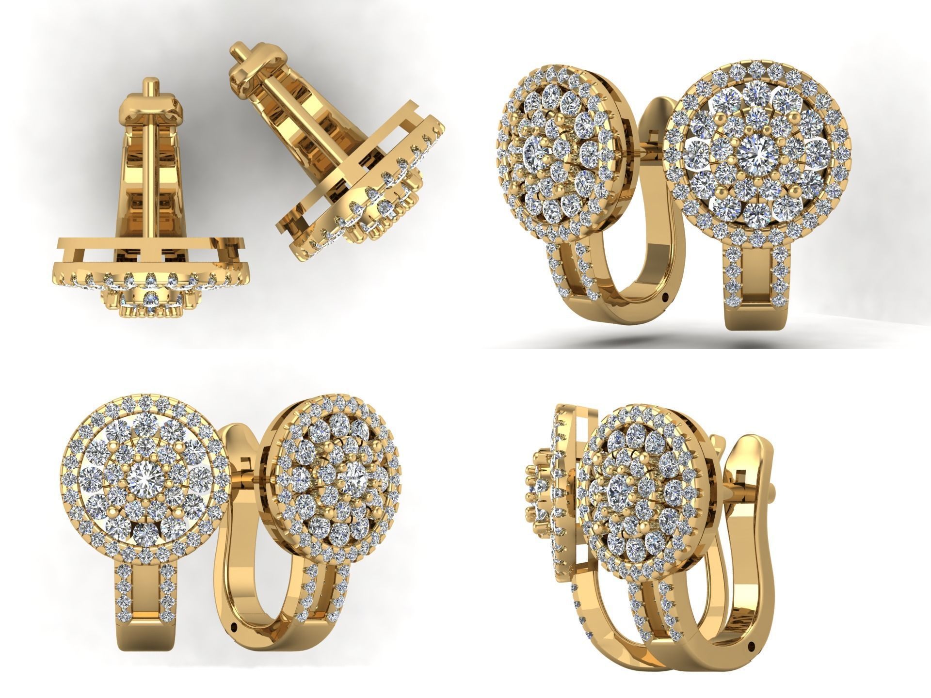 Earrings kt13 3D print model_4