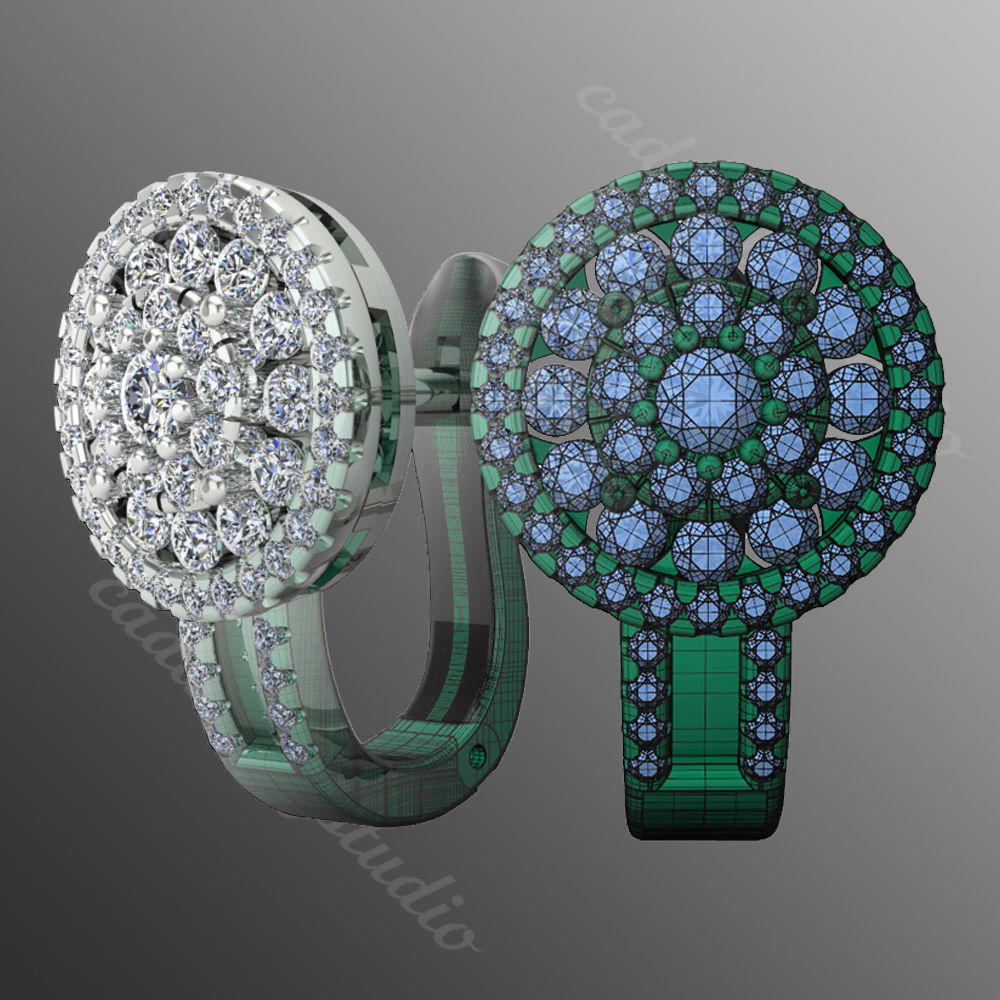 Earrings kt13 3D print model_1