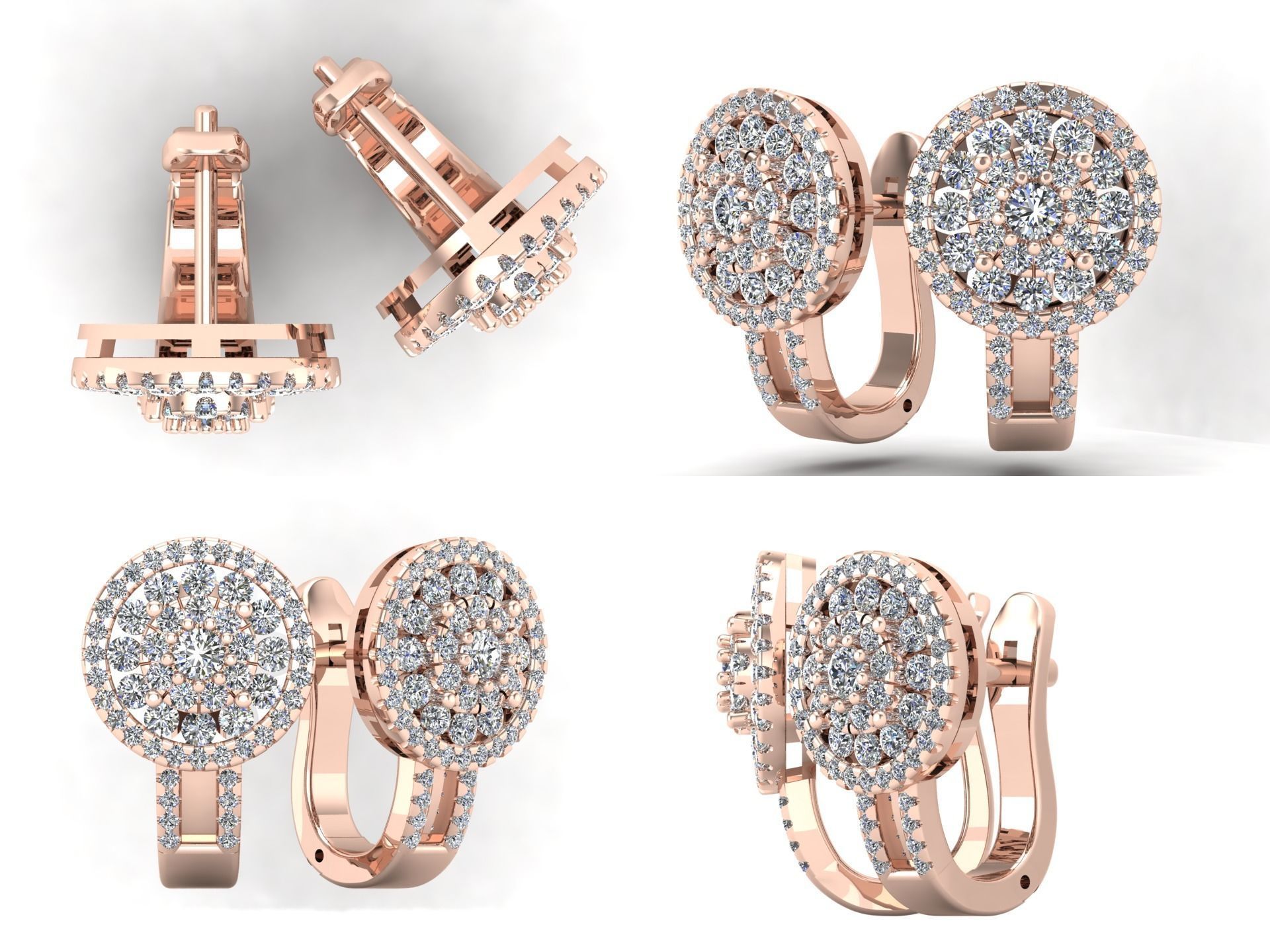 Earrings kt13 3D print model_5