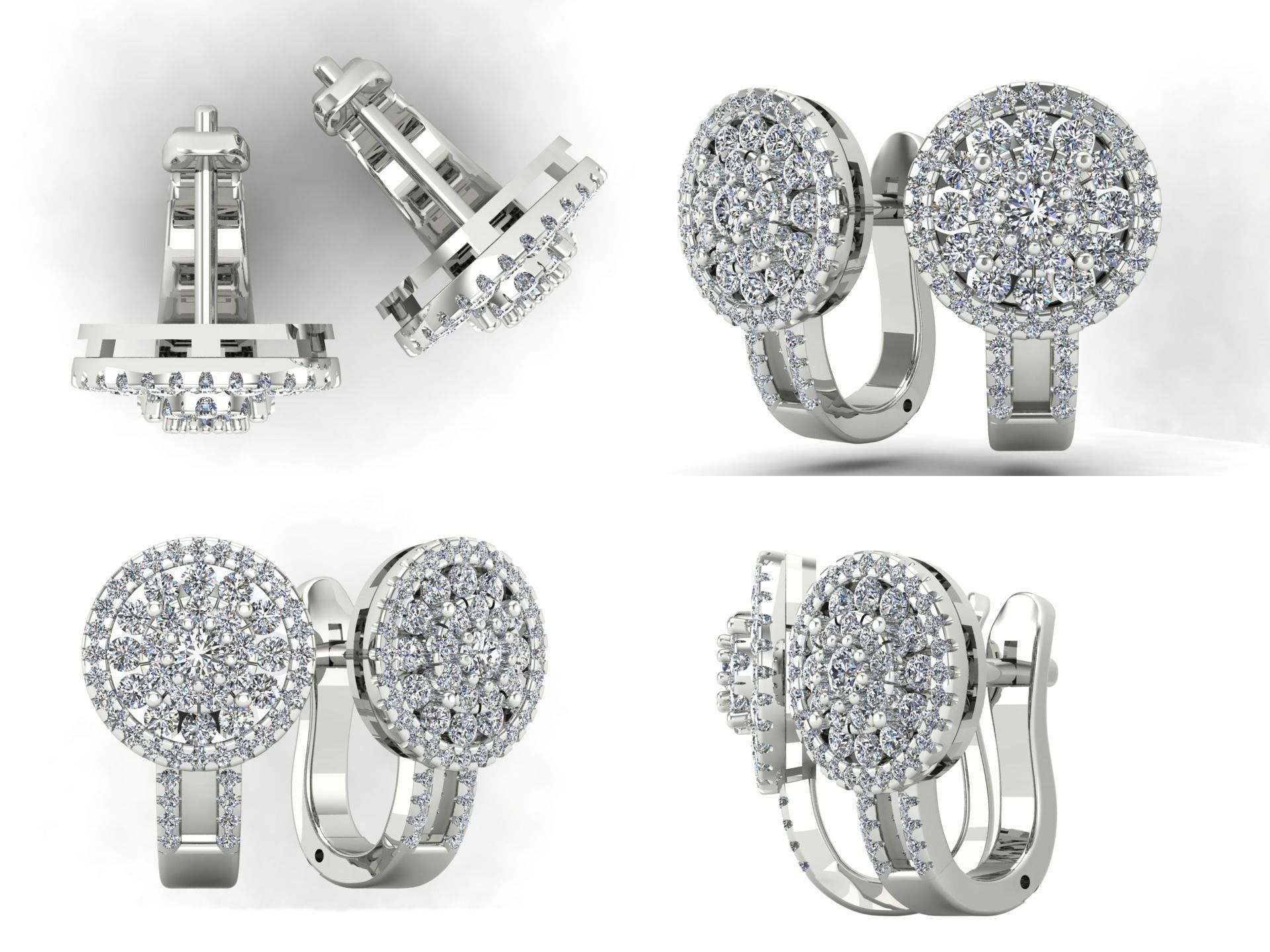 Earrings kt13 3D print model_3