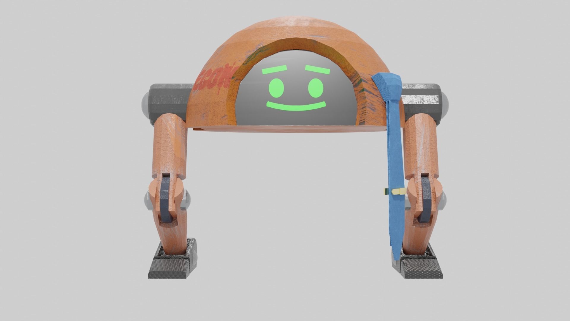 Low-Poly Boss Bot Low-poly 3D model_14
