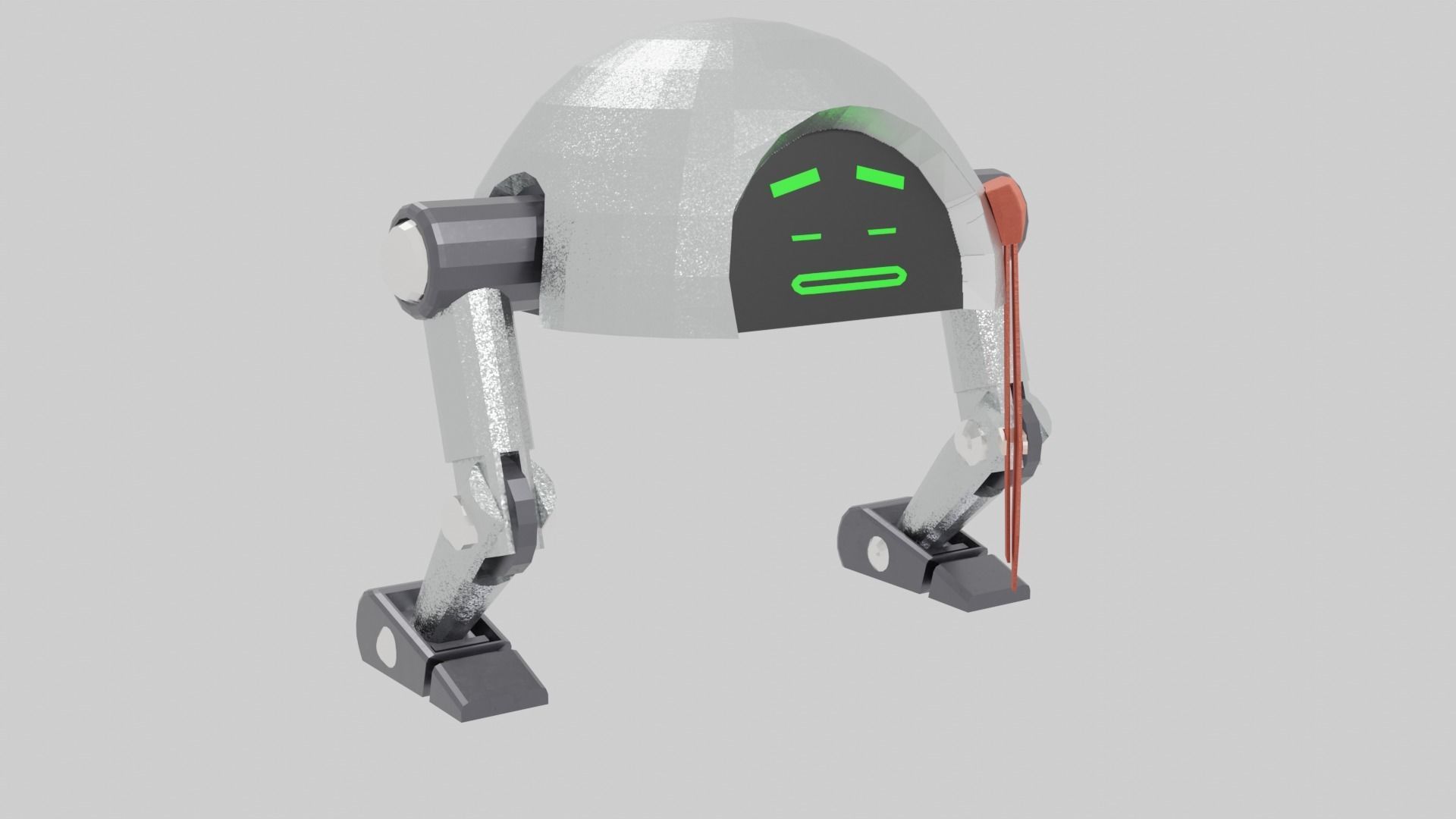 Low-Poly Boss Bot Low-poly 3D model_7