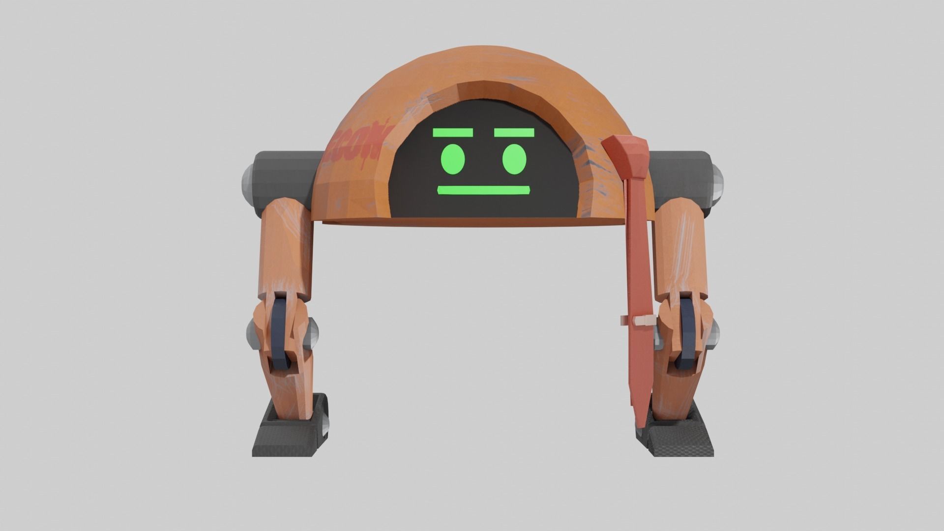 Low-Poly Boss Bot Low-poly 3D model_9