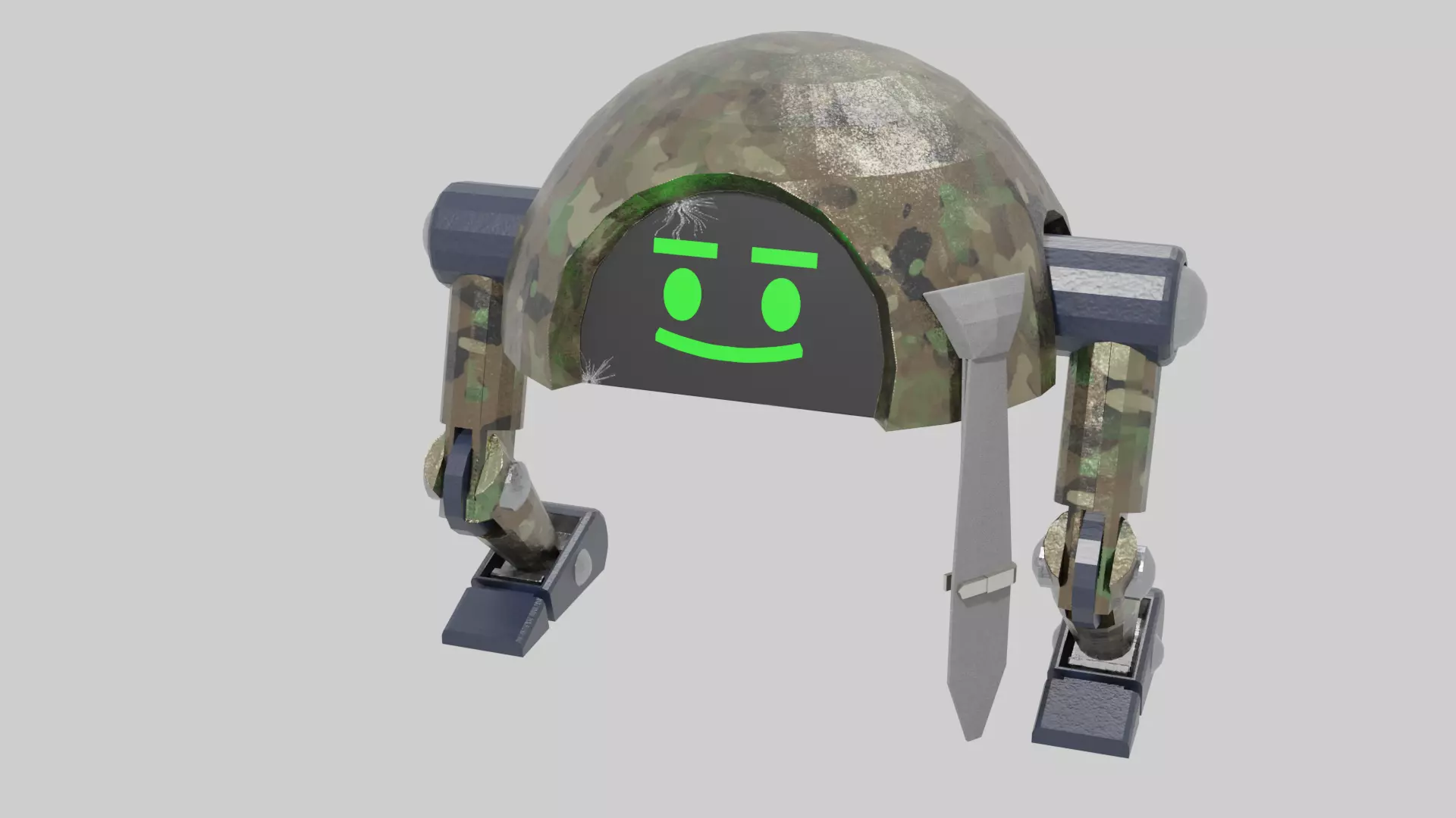 Low-Poly Boss Bot Low-poly 3D model_0