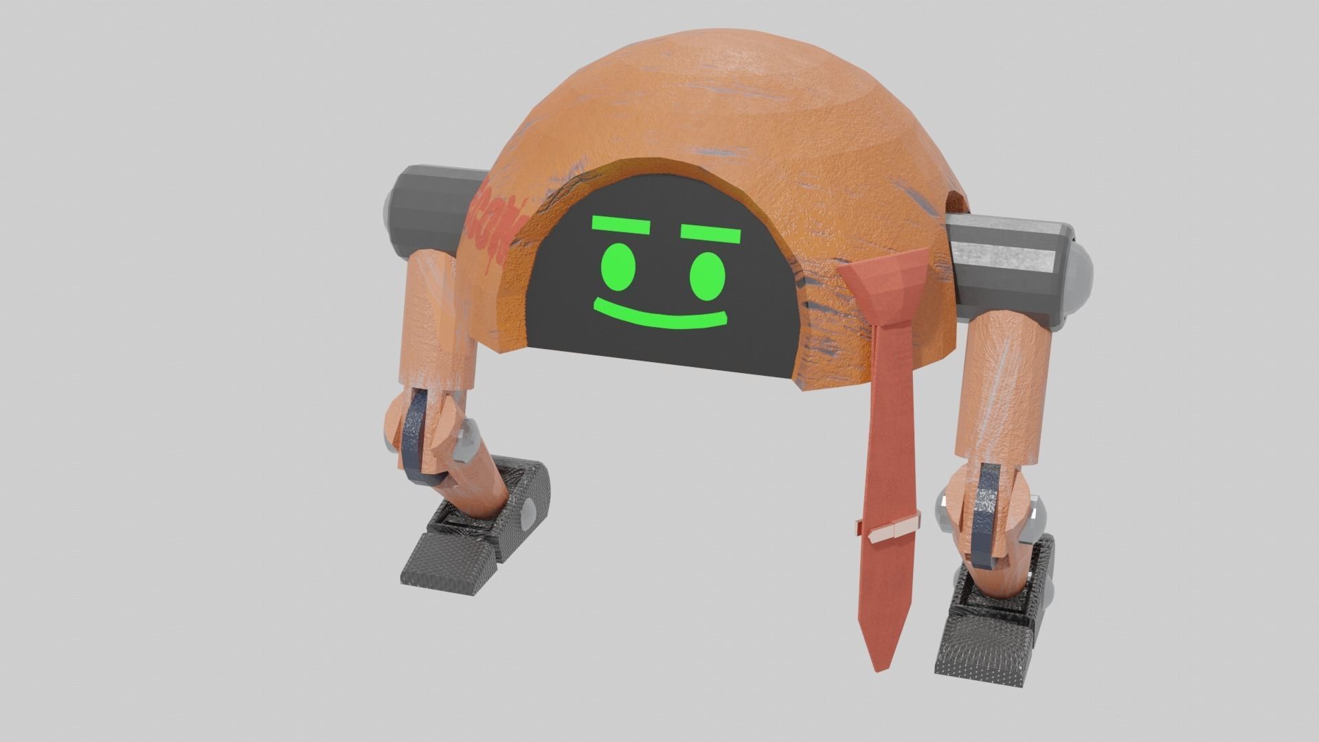 Low-Poly Boss Bot Low-poly 3D model_2