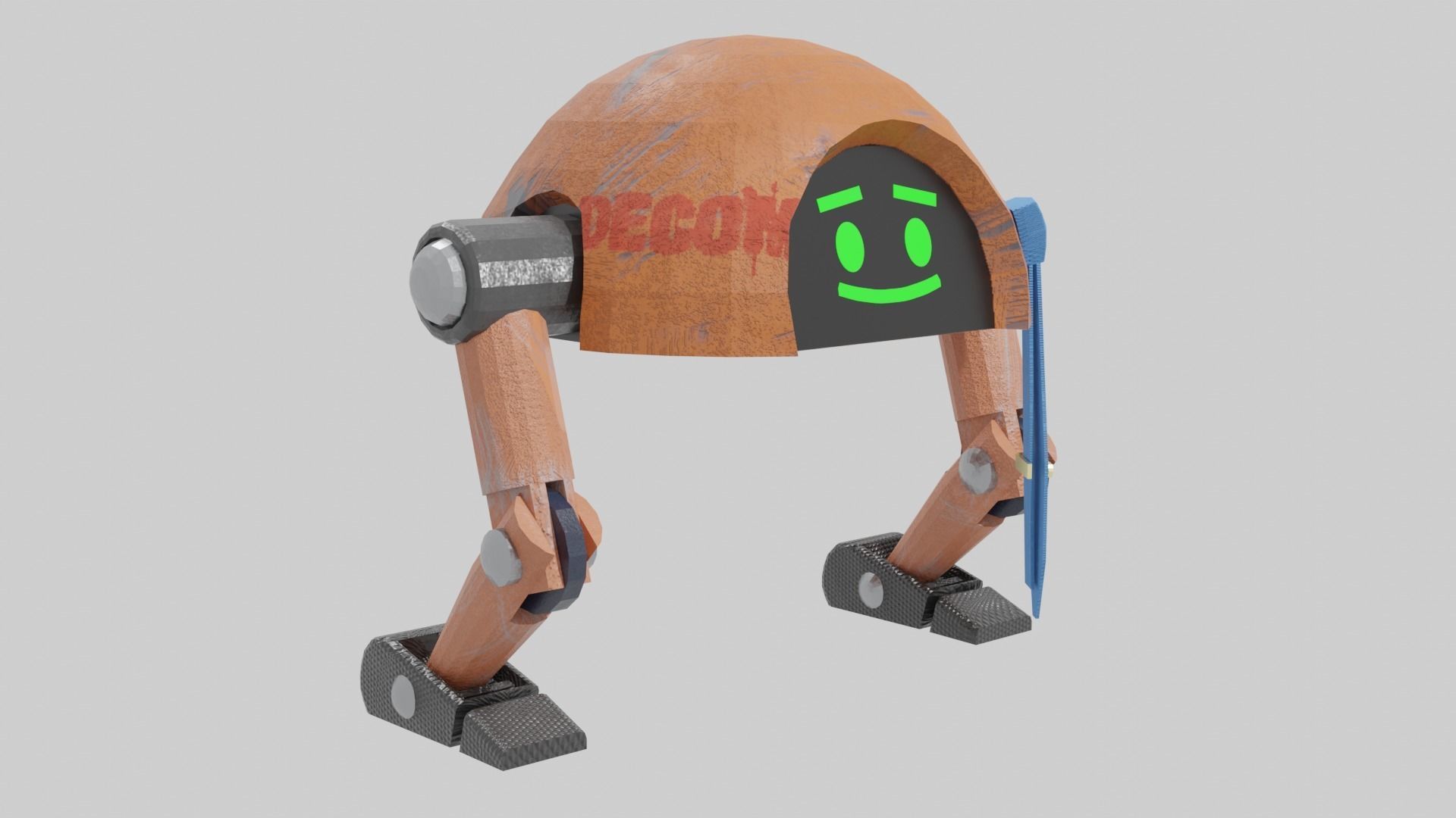 Low-Poly Boss Bot Low-poly 3D model_10