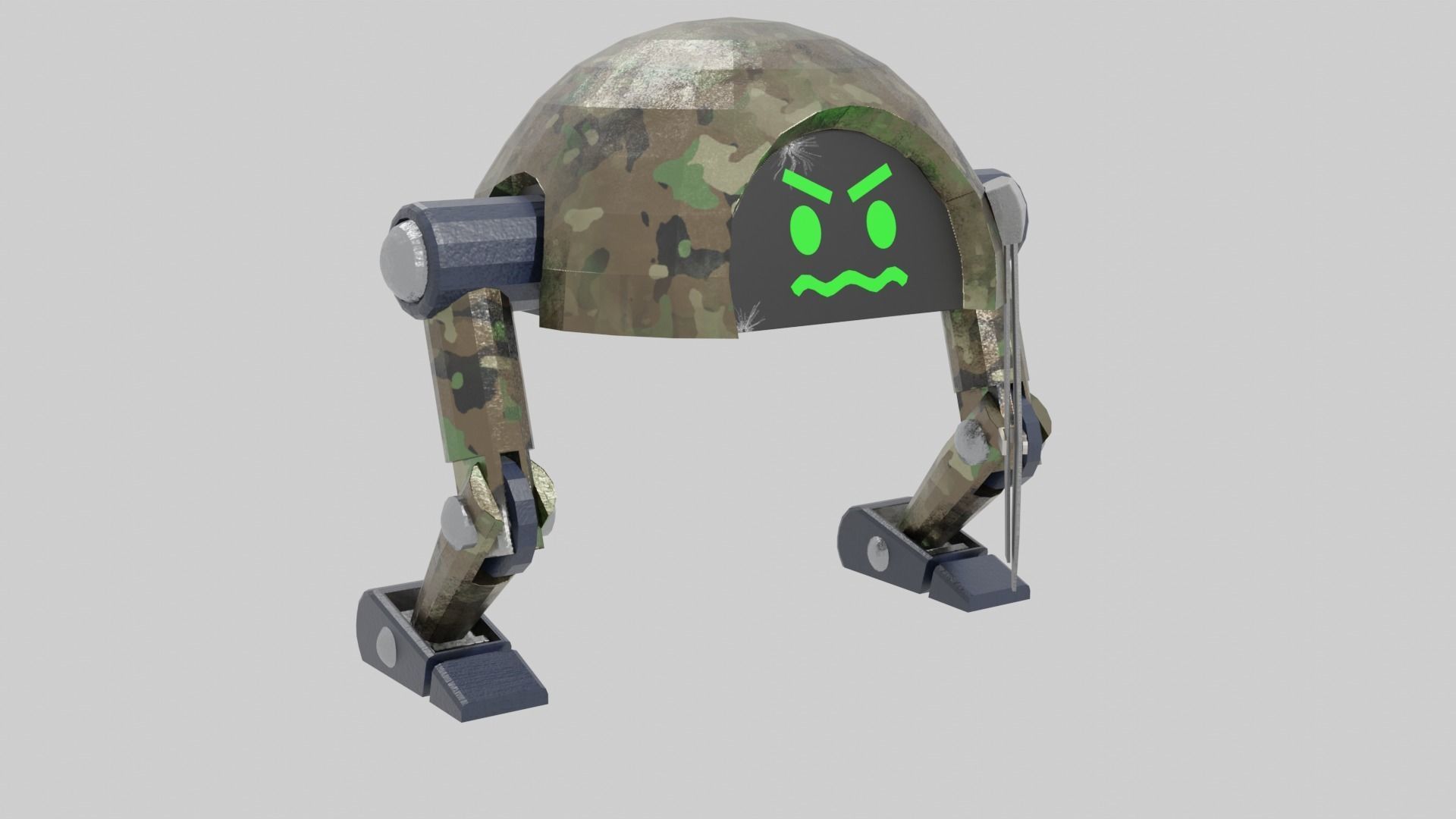 Low-Poly Boss Bot Low-poly 3D model_6