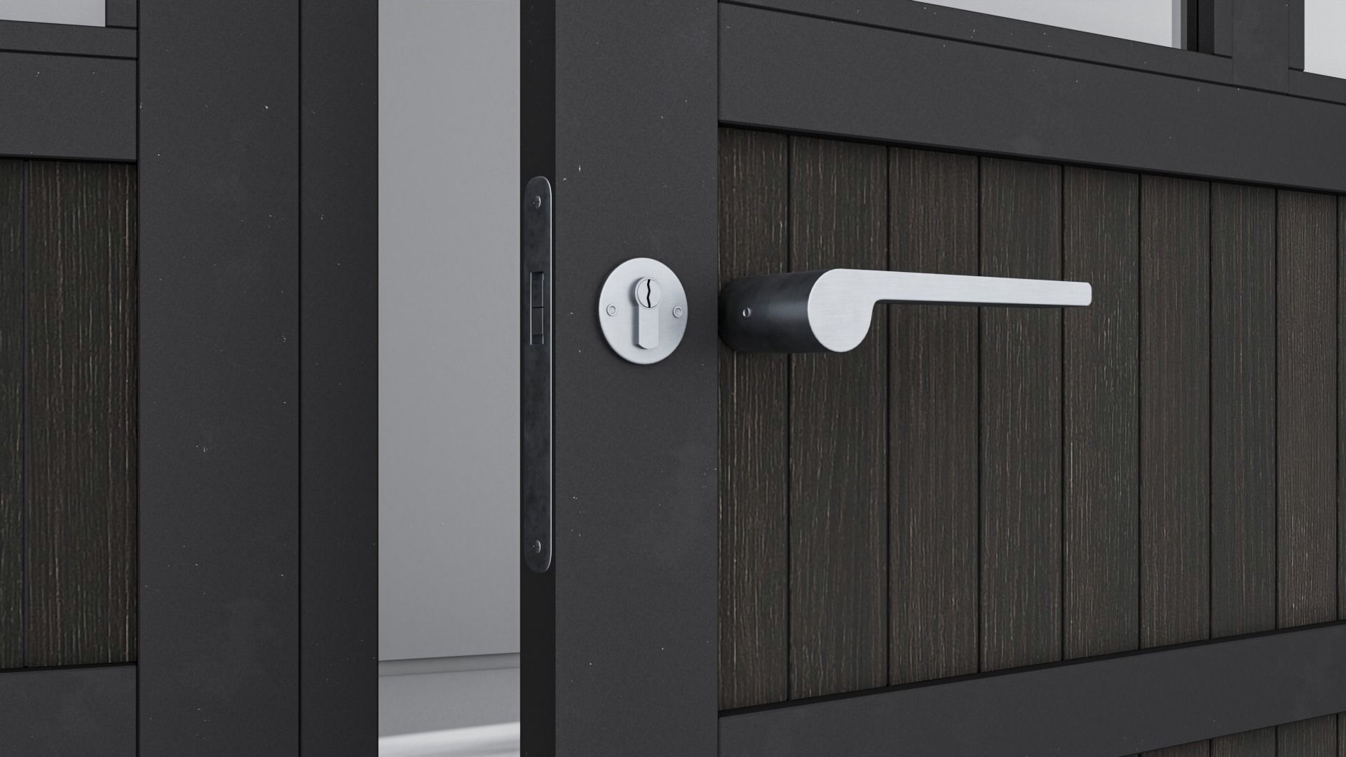 Aluminium door 184 3D model_4