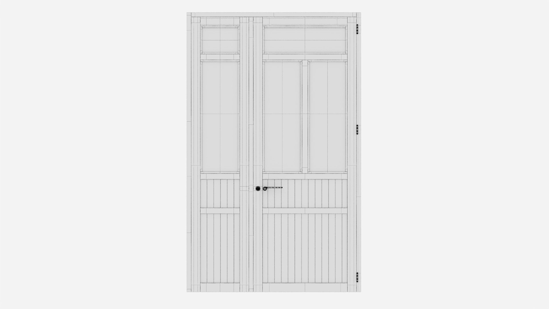 Aluminium door 184 3D model_5