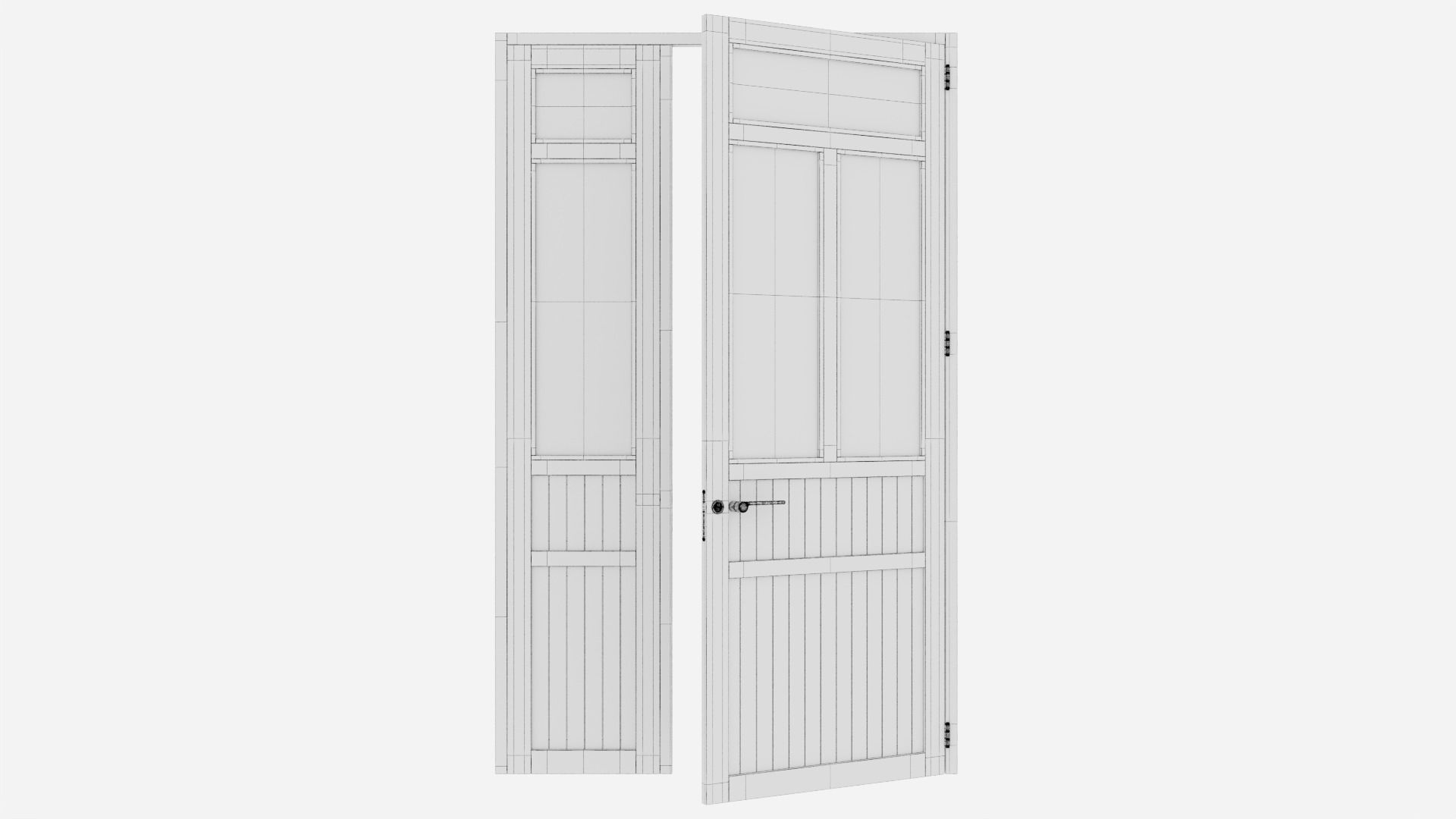Aluminium door 184 3D model_6