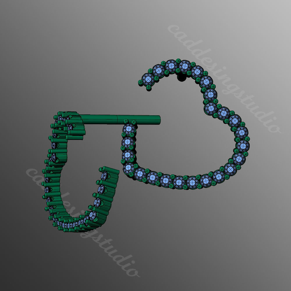 Earrings kt14 3D print model_2