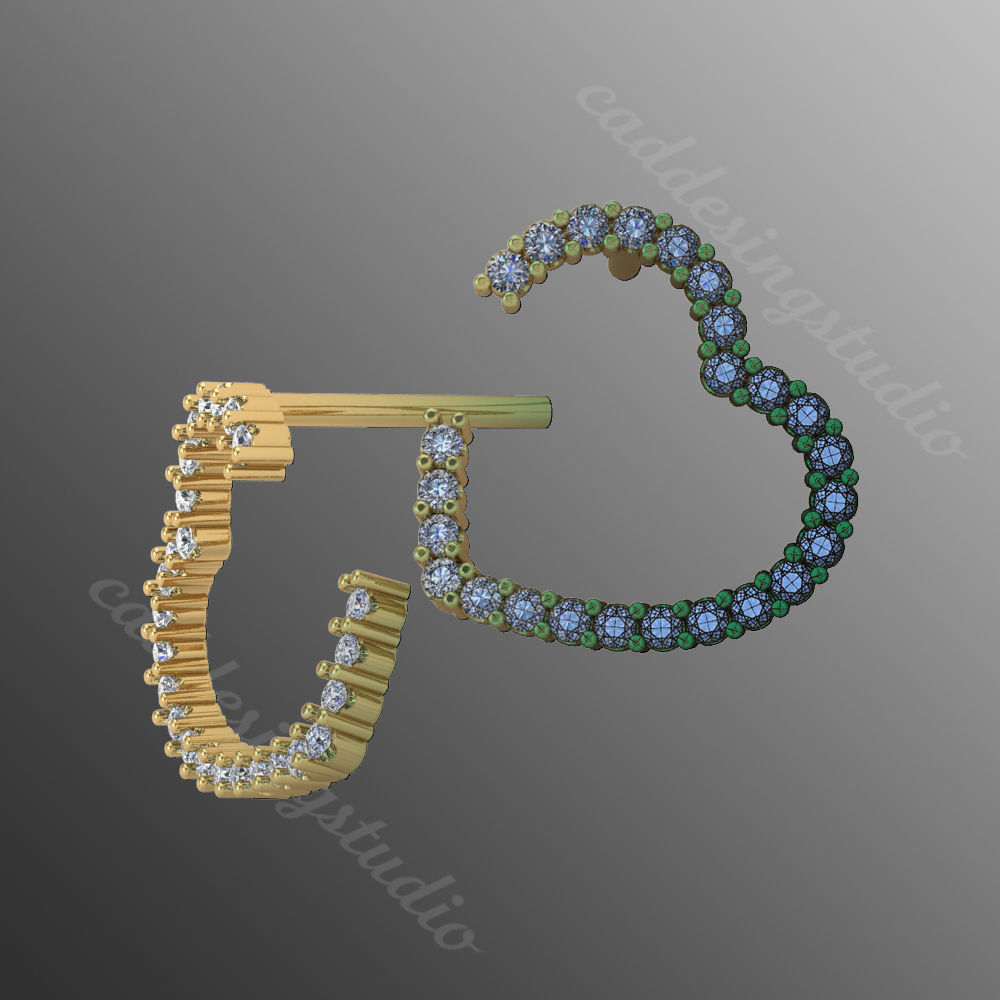 Earrings kt14 3D print model_1