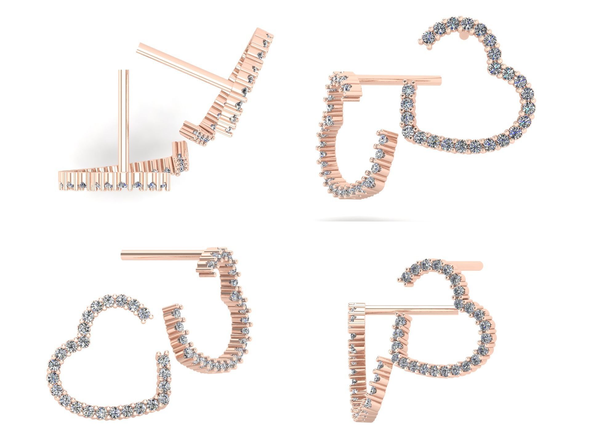 Earrings kt14 3D print model_4