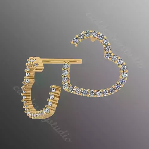 Earrings kt14 3D print model Earrings kt14 3D print model