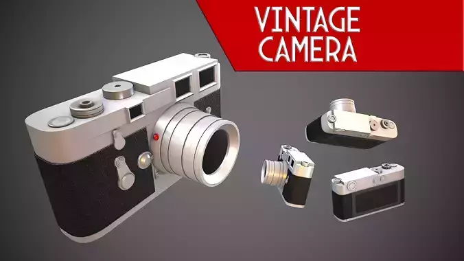 VINTAGE CAMERA SEMI REALISTIC STYLIZED Low-poly 3D model