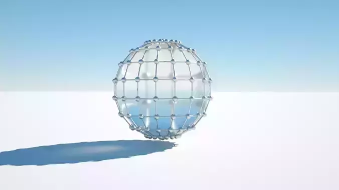 Sphere 1 glass ball Free 3D model