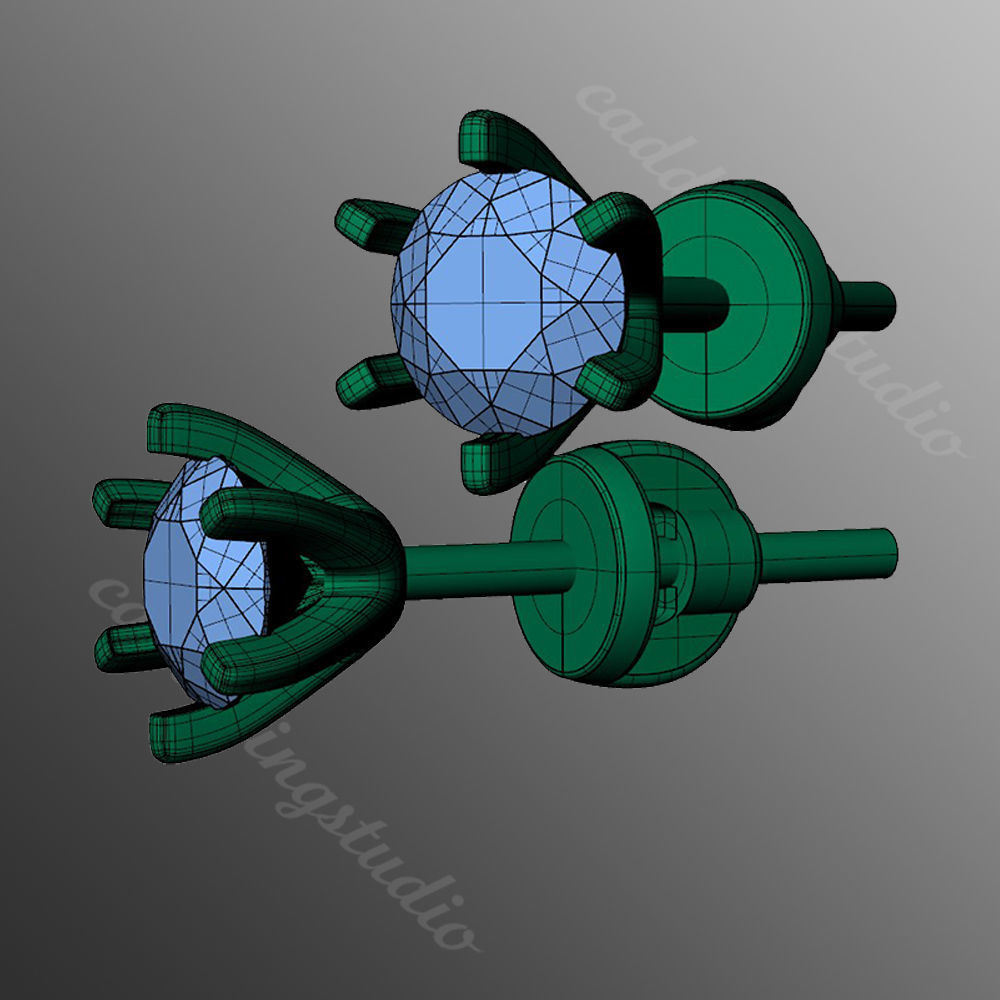 Earrings kt16 3D print model_2